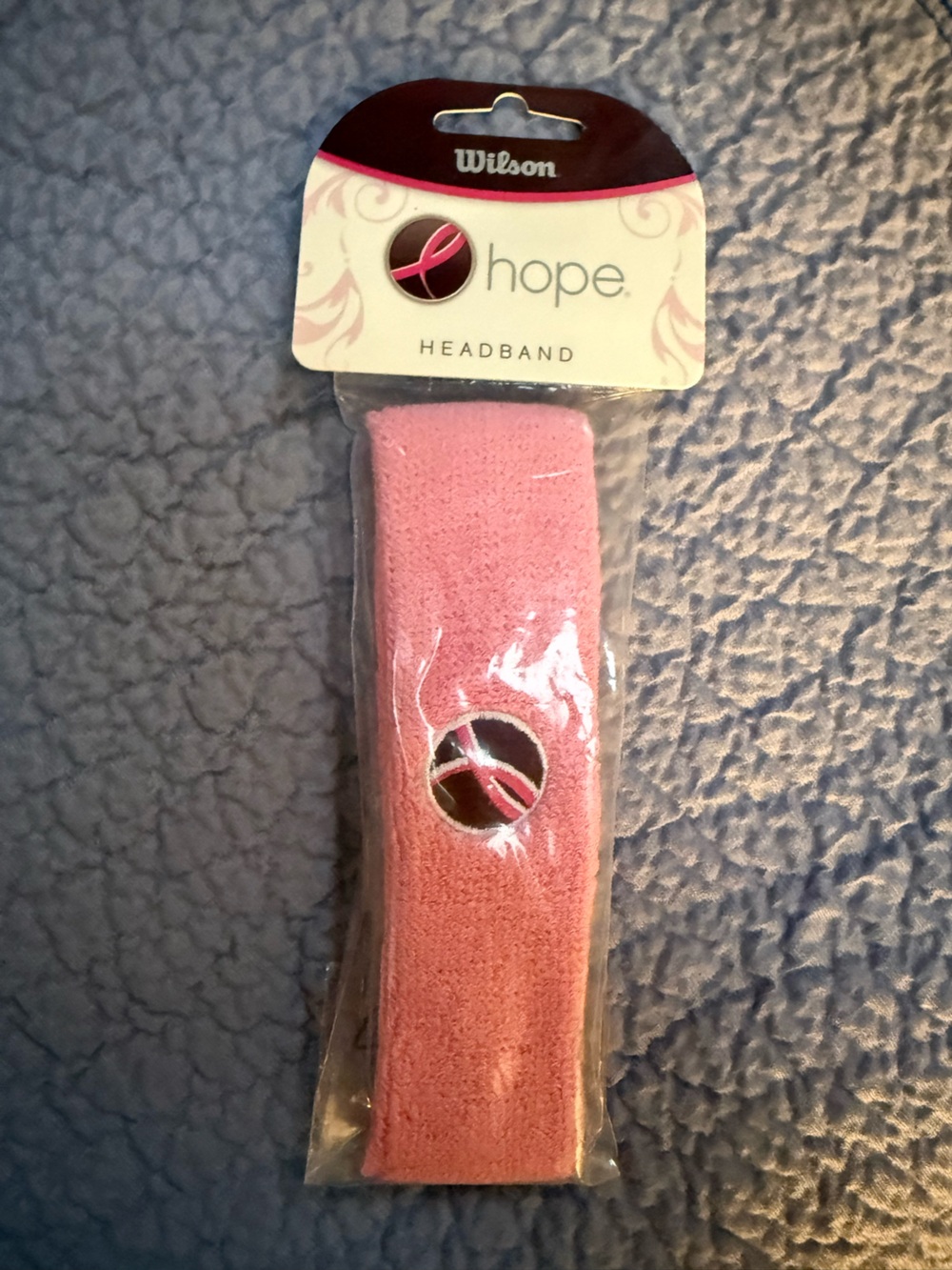 Wilson Pink Hope Terry Cloth Headband